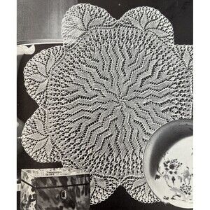 Vintage 1950's Crochet Knit Doily Pattern DESERT SUN Tatted 16"